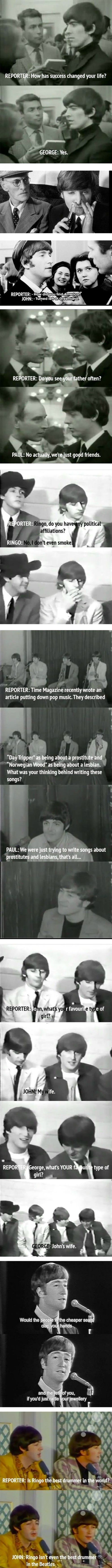 The Beatles were HILARIOUS.