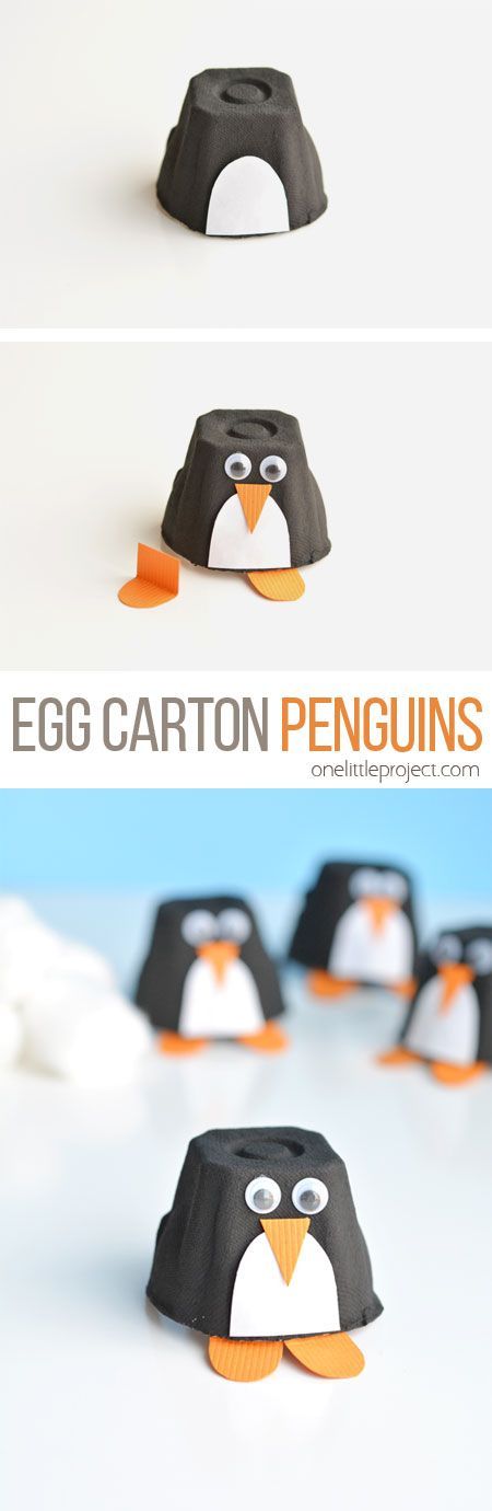 These egg carton penguins are such a fun winter craft to make with the kids! And don’t they look ADORABLE?! What a great activity