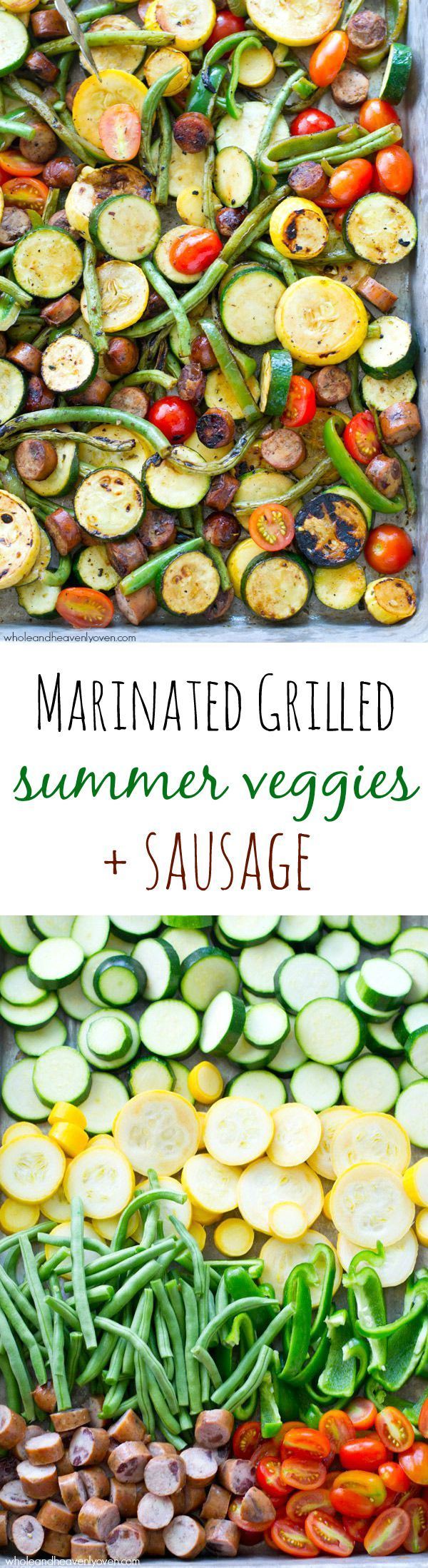 These flavorful grilled veggies are loaded with so much healthy summer veggie goodness and plenty of sausa