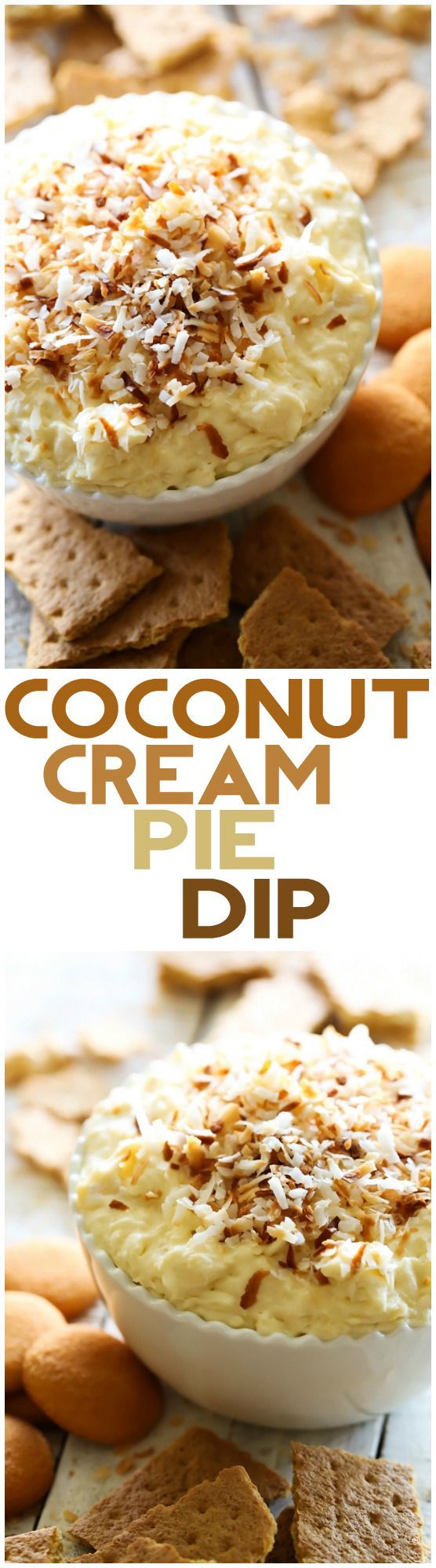 This Coconut Cream Pie Dip is seriously INCREDIBLE! The most delicious coconut cream pie transformed into