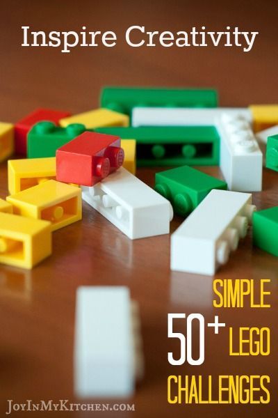 Use this list of 50+ lego challenges to inspire creativity the next time your kids stare blankly at their