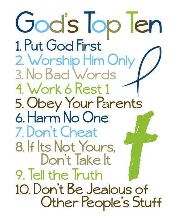 10 commandments.