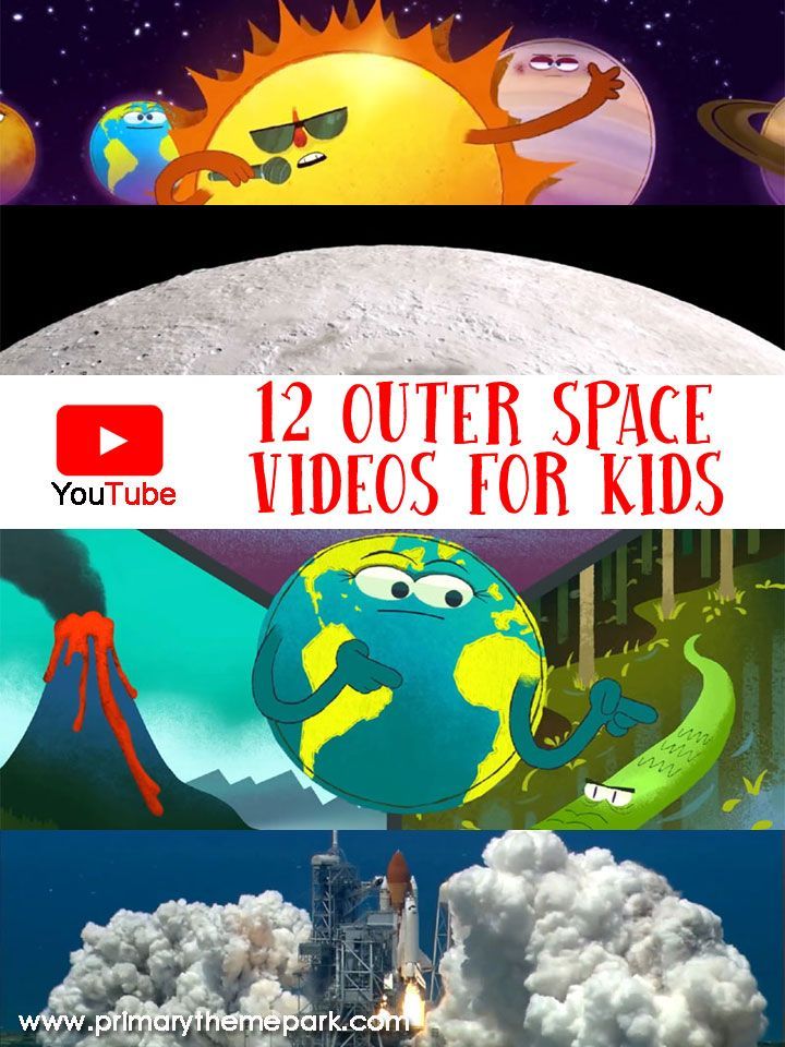 12 YouTube Space Videos for Kids includes listings of cartoon and real life videos for young kids.