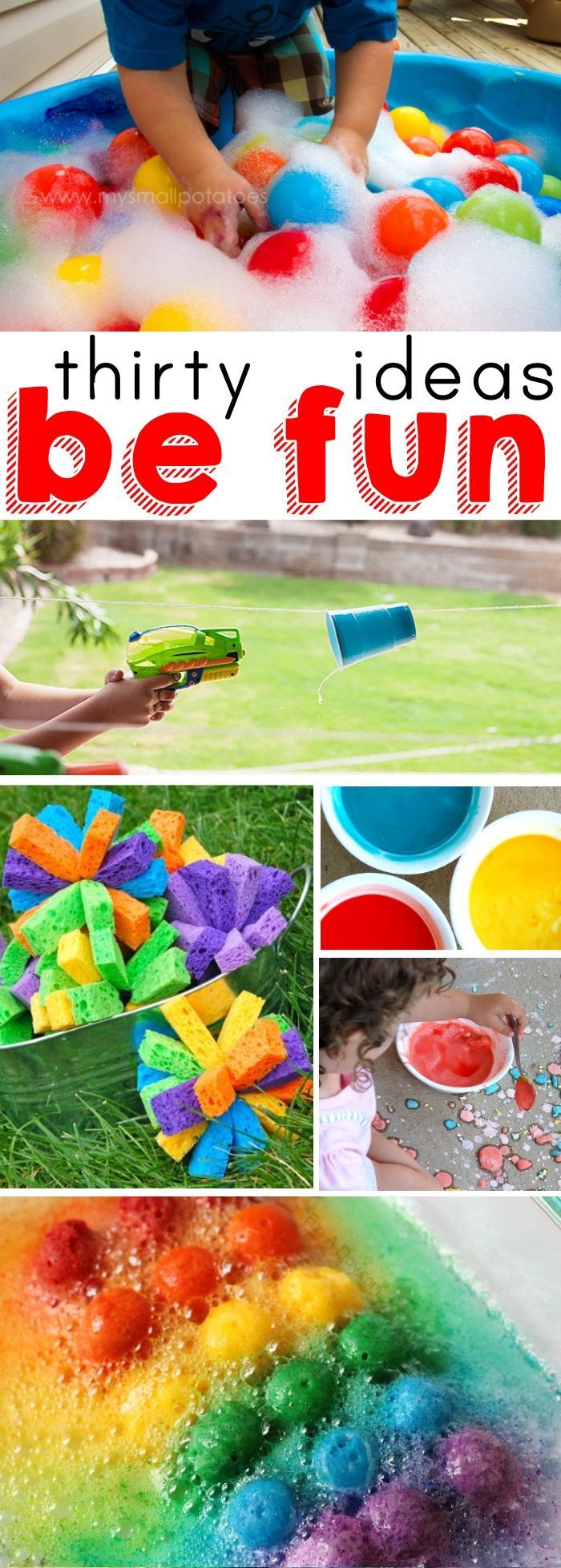 30 Fun Ideas For Summer! Kids will love these and you will feel like a cool parent.