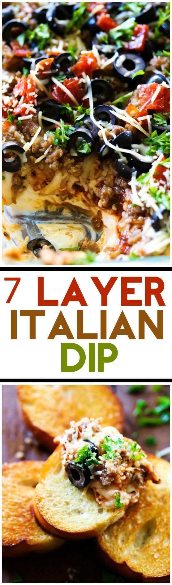 7 Layer Italian Dip… Seven Layers of Italian flavor and ingredient heaven! This will be one appetizer yo