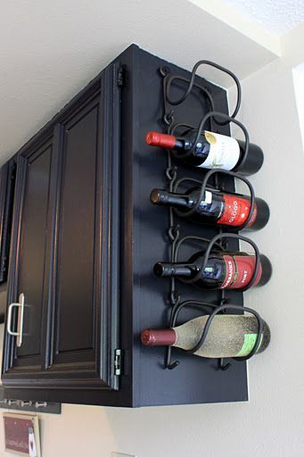 A good place for wine! I hate the blank end of the cabinet!