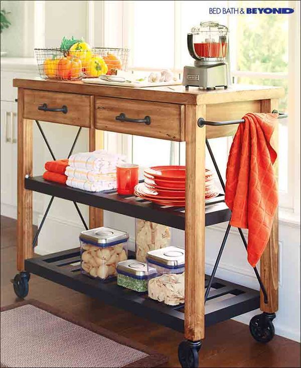 A rolling cart can be a blessing in the kitchen or any space where you need a little more storage. They ad