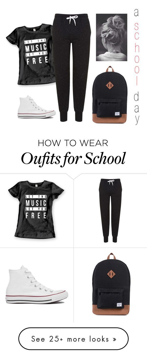 “a school day” by sarah-tav on Polyvore featuring Topshop and Converse