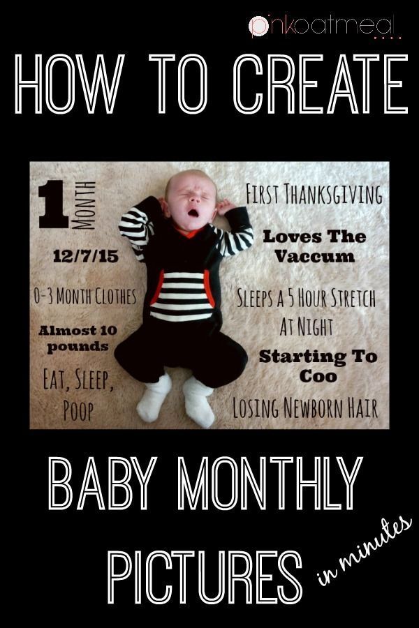 Baby Monthly Pictures.  A easy way to remember monthly milestones for your baby boy or baby girl!  I made