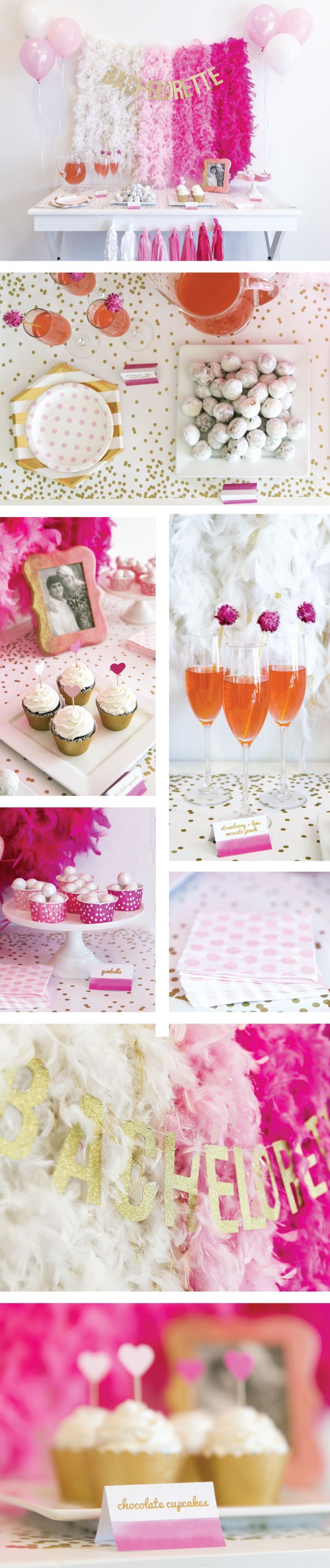 Bachelorette Party Kit | Pink and gold bachelorette party | bachelorette party supplies and decor