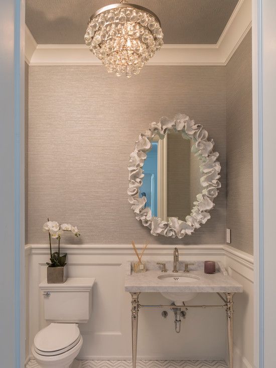 Bling Chandelier With Convertible Double Canopy…. minus the mirror could do something more sleek.