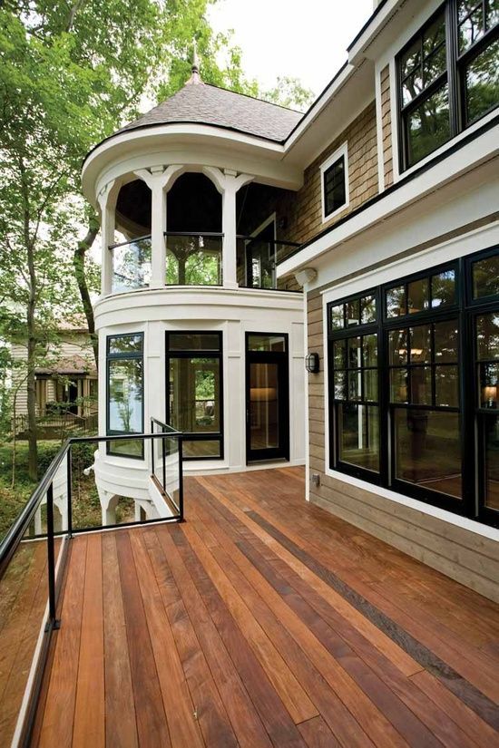 Breakfast nook down stairs and master bedroom walk out porch upstairs. – MyHomeLookBook BEAUTIFUL!