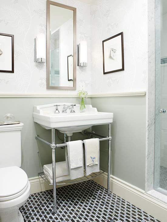 chrome legs – takes up less space than a cabinet but offers more storage than a pedestal.