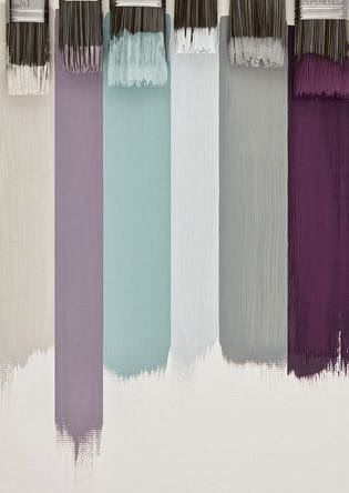 Color palate. Could be interesting for girly office or she shed. Plant some lilacs outside.