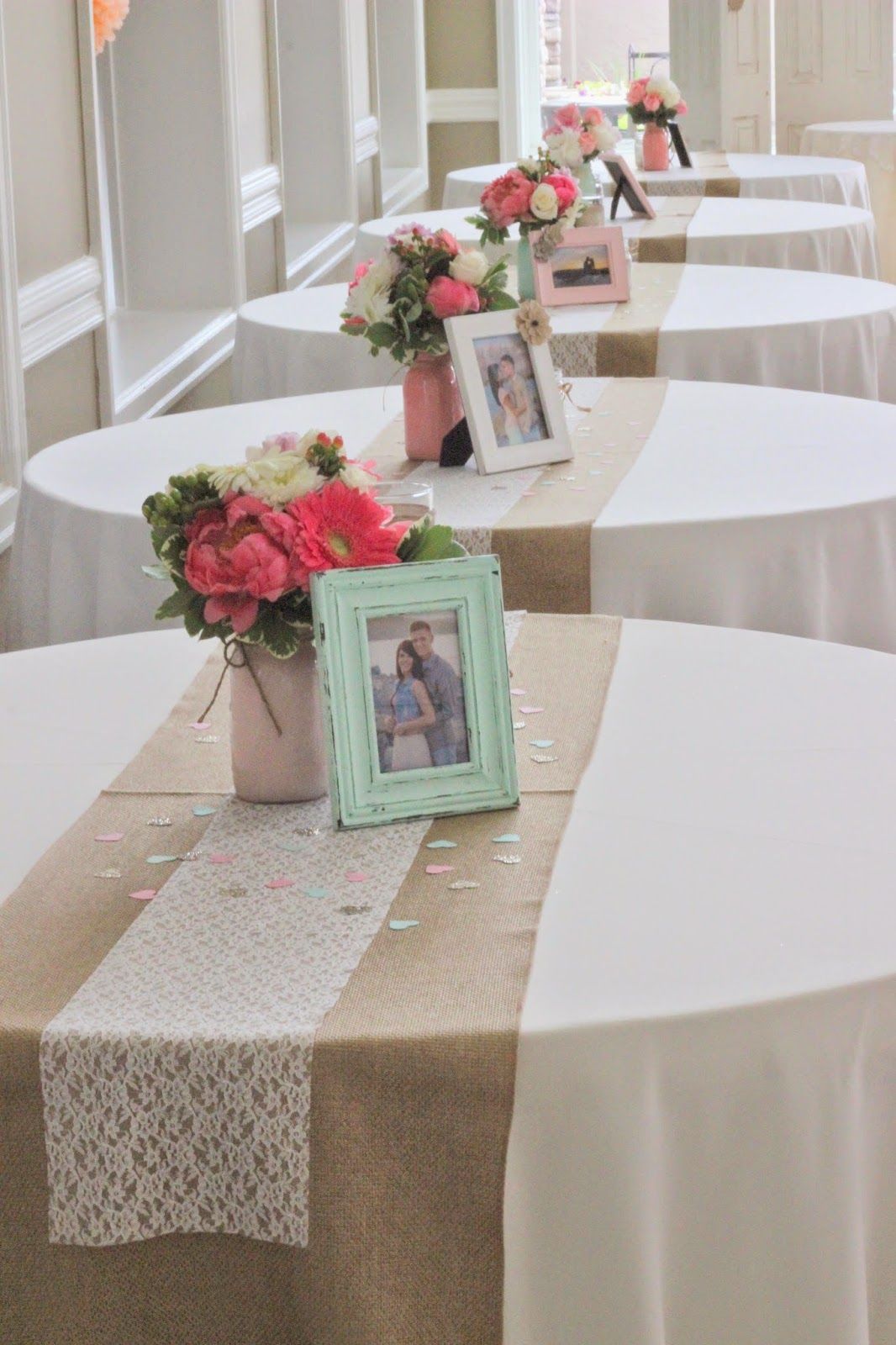 Coral + Mint Wedding Centerpieces // Celebration Flair