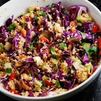 Crunchy Thai Quinoa Salad  – Make it all the time and love it. I just keep forgetting to pin it so I can f