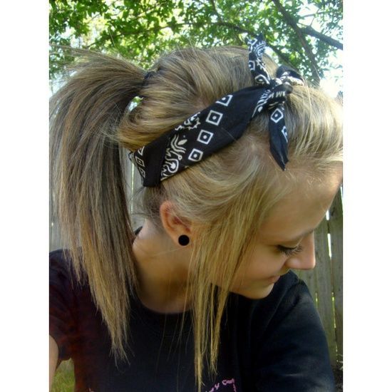 Cute Bandana Hairstyle! – Click image to find more Hair & Beauty Pinterest pins