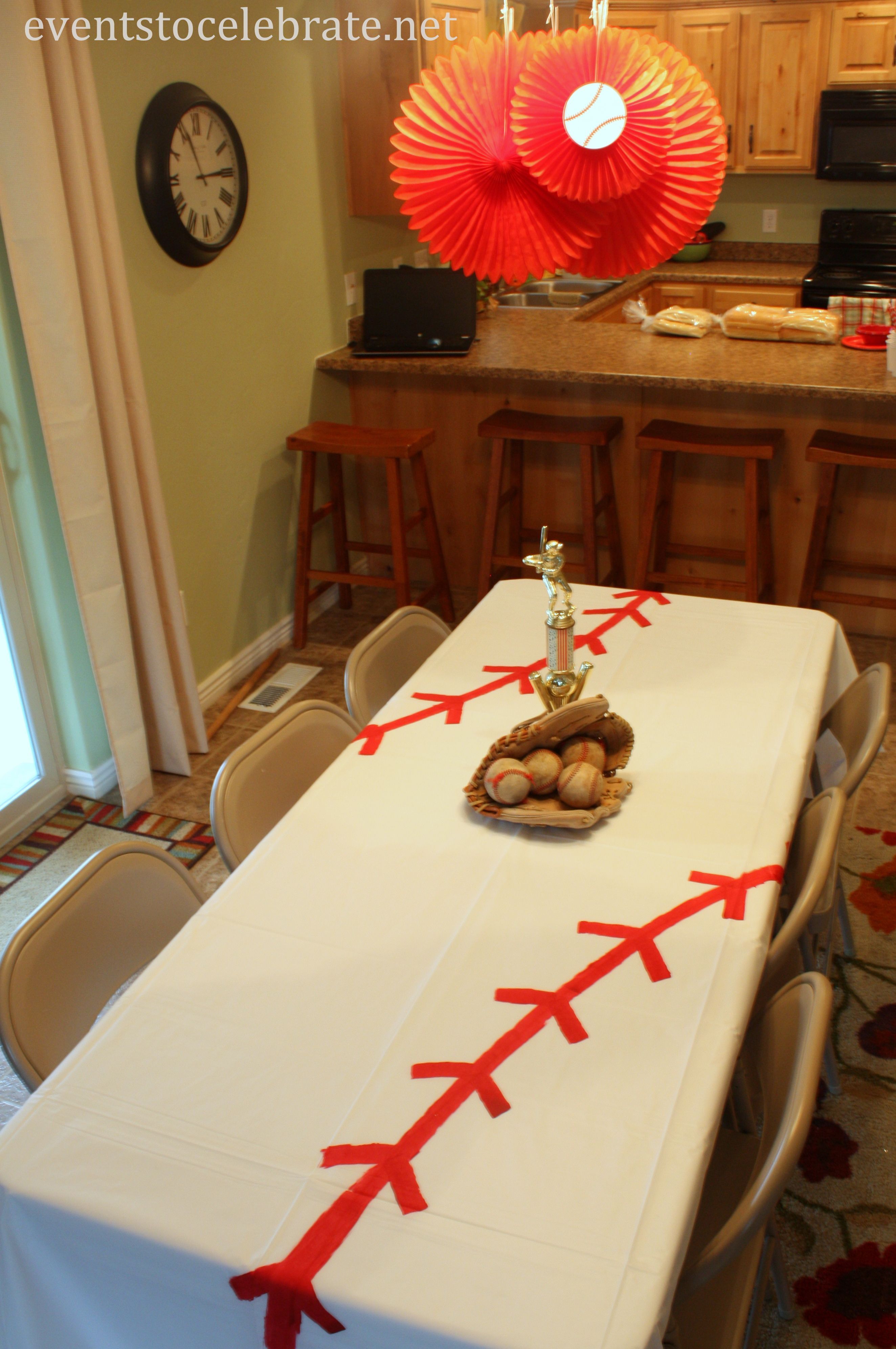 DIY Baseball Tablecloth – Events To Celebrate