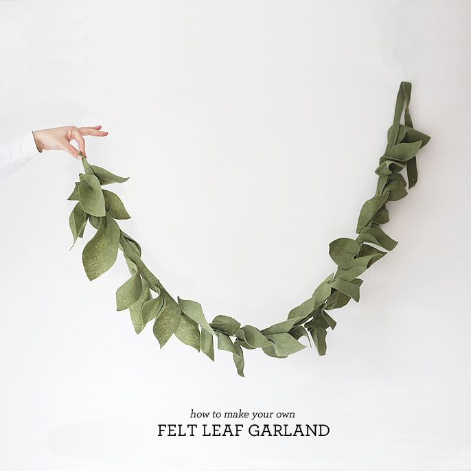 DIY, Felt Leaf Garland — Lindsay Stephenson