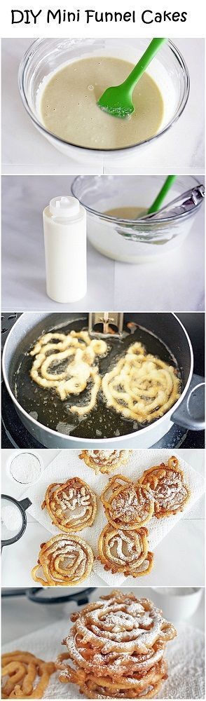 DIY Mini Funnel Cakes – because the fair only comes once a year and my aunt may die from withdrawal