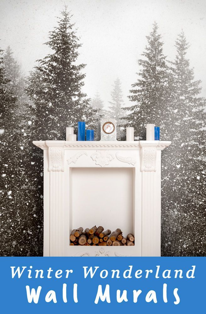 Dress up your walls for the season with full wall murals of winter scenes! SmartStick peel and stick wall