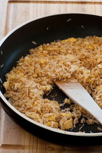 Egg Fried Rice (A quick lunch to make as there’s always leftover rice and an egg in my fridge.)