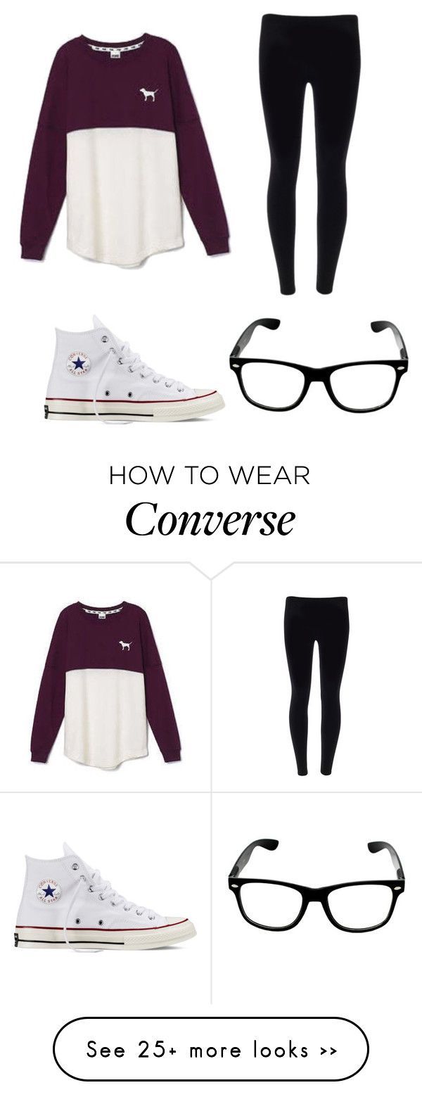 “Fall: chill day!!!” by emmagra1 on Polyvore featuring Victoria’s Secret and Converse