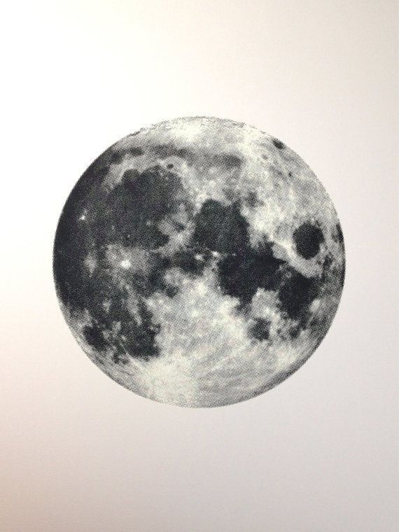 Full Moon Screen Printed Poster Glows in by TheRamblinWorkerShop, $60.00