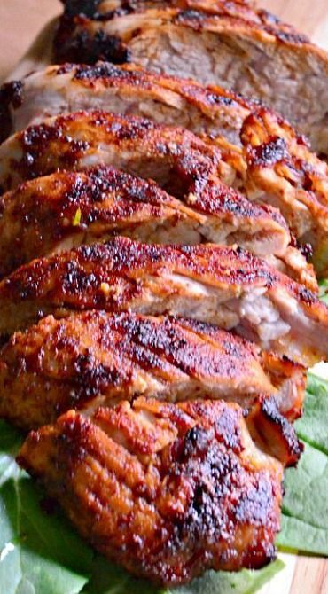Grilled Brown Sugar Chili Pork Tenderloin ~ This sweet and savory rub for the pork tenderloin is out of th