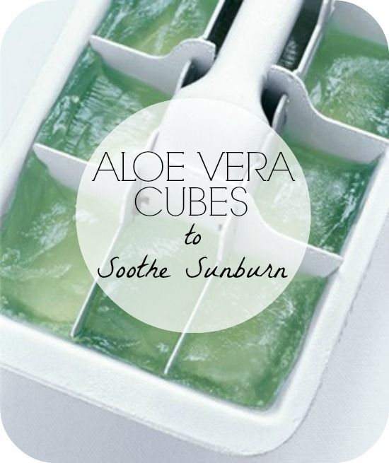 Have a sunburn? Ouch! Get creative for after sun care and make these Aloe Vera Ice Cubes from The Dumbbell