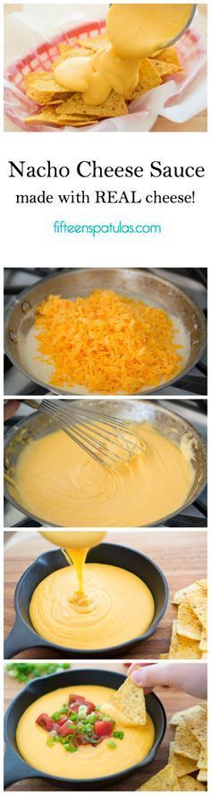 Homemade Nacho Cheese Sauce Recipe made with REAL cheese and real ingredients, from scratch. Great for foo