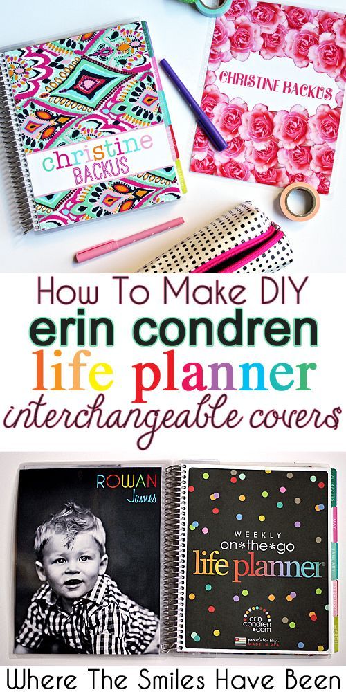 How to Make DIY Erin Condren Life Planner Interchangeable Covers! Save money and make your own! #erincondr