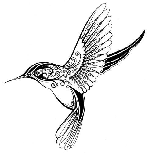 “Hummingbird” – Tattoo drawing.