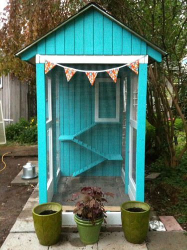 I know its a chicken house but it would make a great cat house too.  My cats love it outside but putting t