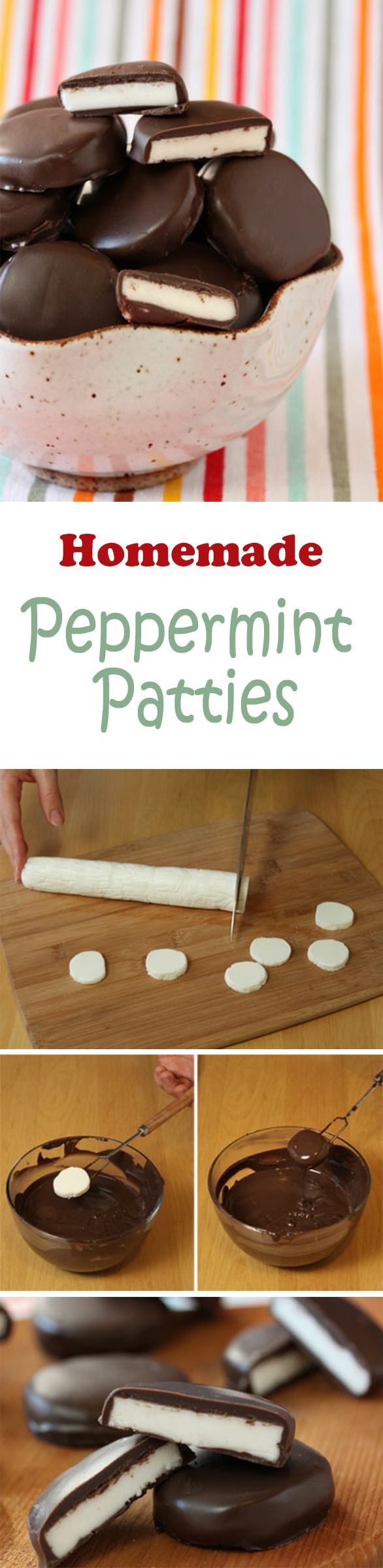In the realm of knock-off candy recipes, peppermint patties are one of the easiest candies to make. With j