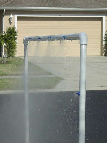 KidWash 2 : PVC Sprinkler Water Toy – 2 ten foot lengths of PVC, 3 end caps, 1 threaded female hose connec