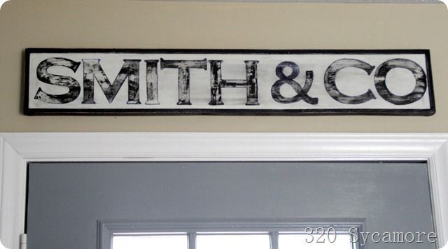 kitchen sign: print out letters onto cardstock, cut them out, trace them, fill them in with paint/sharpies
