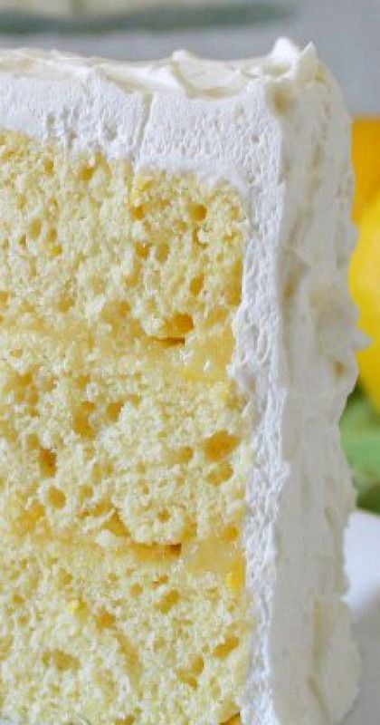 Lemon Chiffon Cake ~  This is a recipe out of a very old cookbook…  The cake is light and airy – with