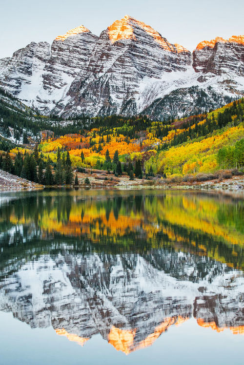 Maroon Bells (Mountains), Colorado. Never been but looks really beautiful. Will have to check out!