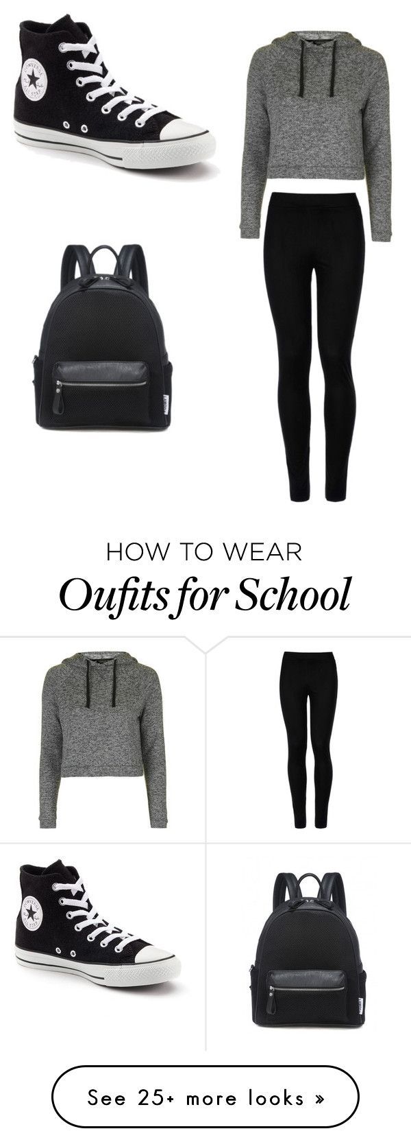 “Me school days” by kaomong-khaab on Polyvore featuring Wolford, Topshop and Converse