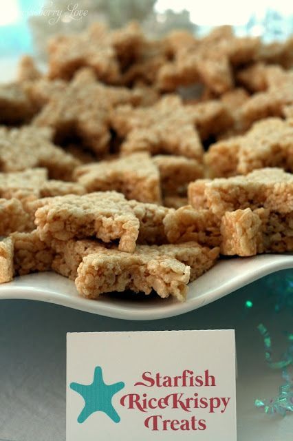 Mermaid Themed Birthday Party-starfish rice krispie treats