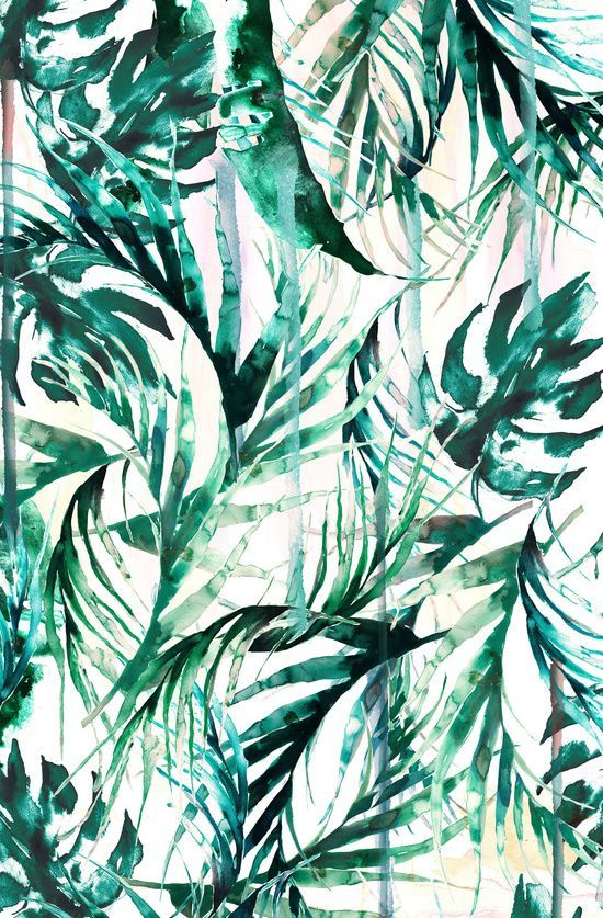 Nikki Strange Green Tropical paradise  Art Print