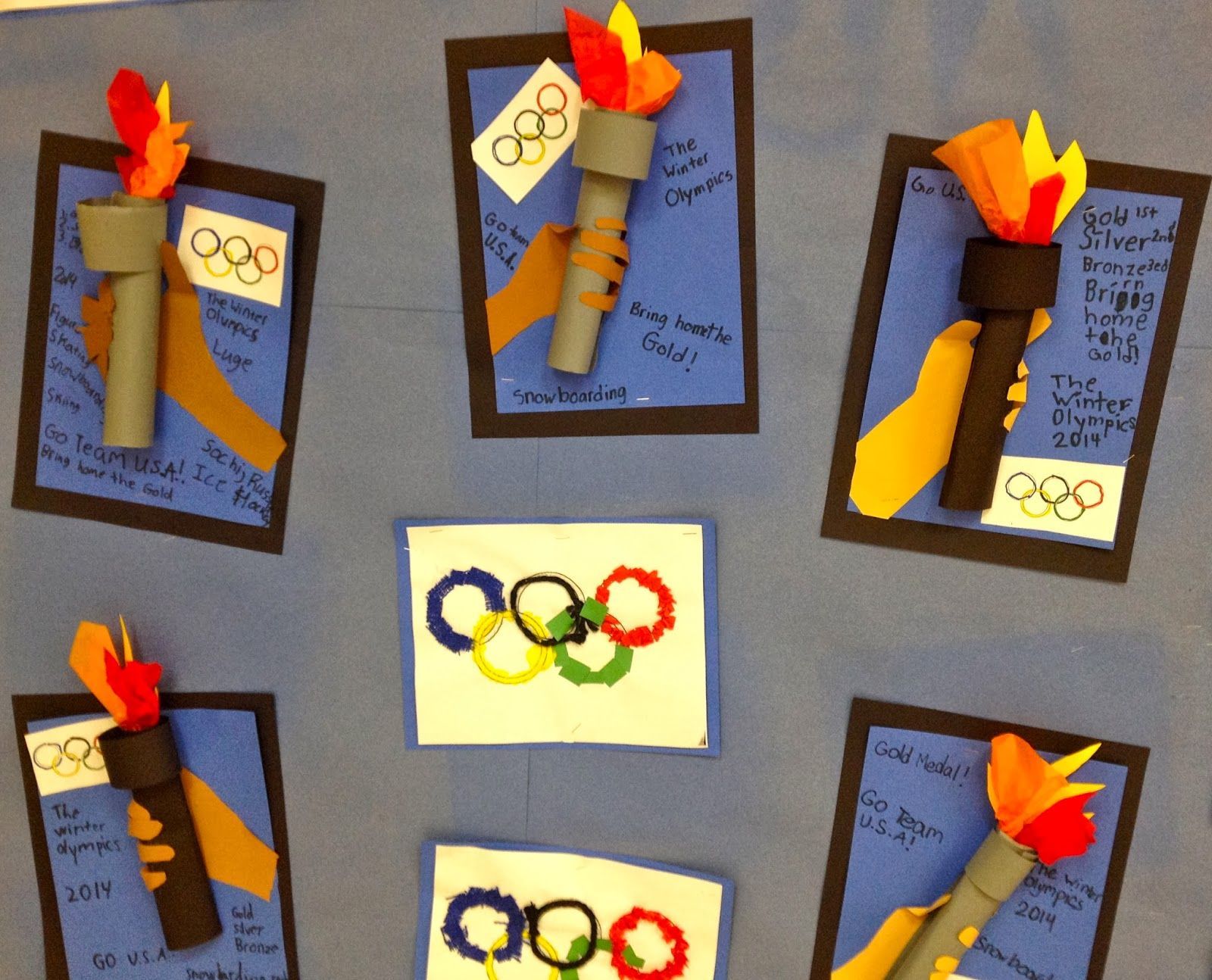 Olympic Art-Torch and Rings-1st and 2nd Grade-Art with Mr. Giannetto Blog
