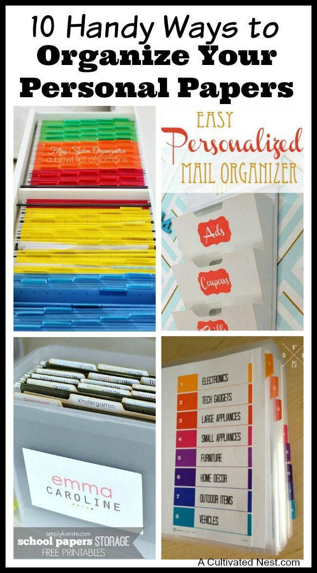 Overwhelmed by all the mail and documents you have to keep organized every day? De-clutter and de-stress y