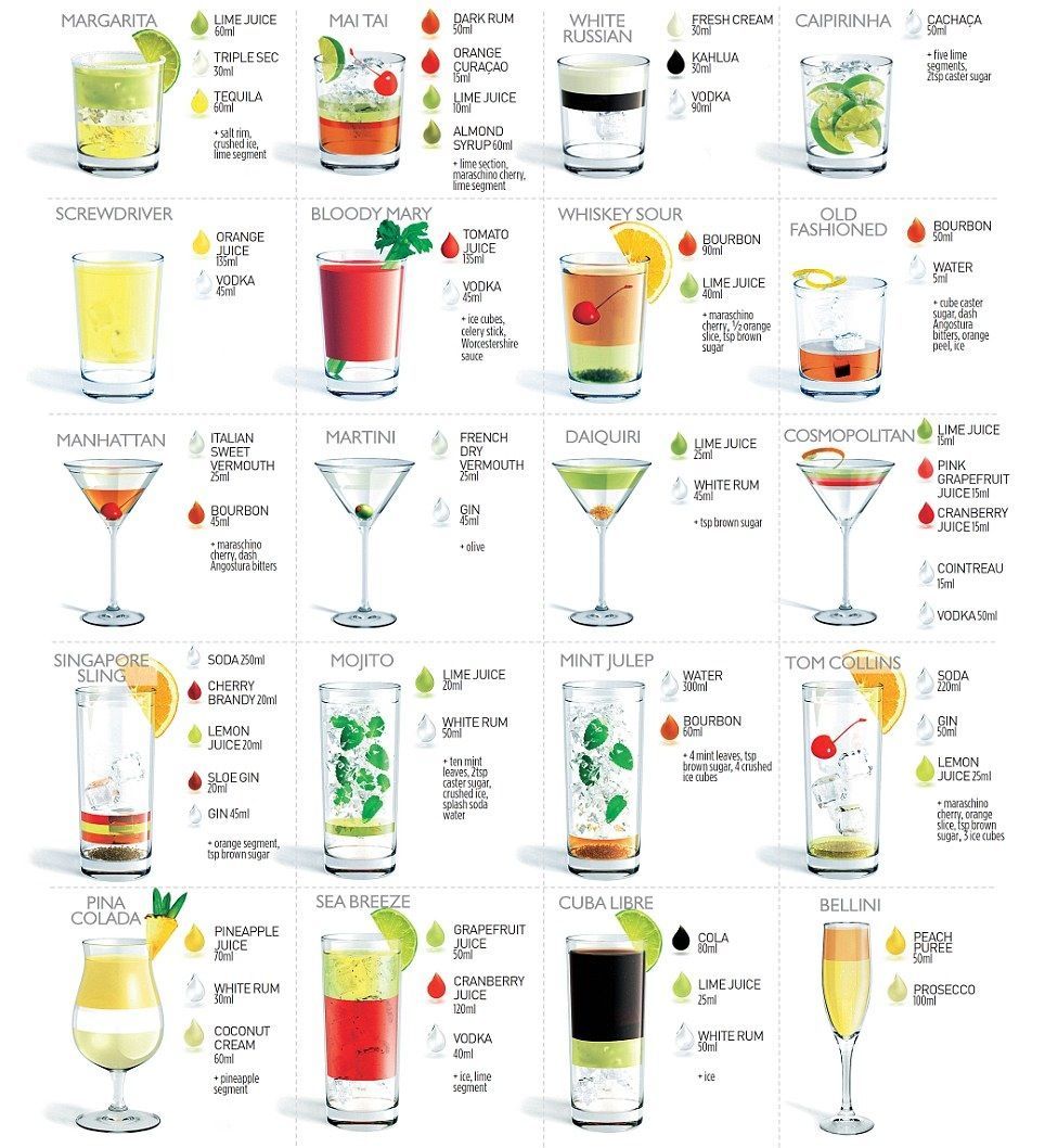 Photo guide for classic cocktails