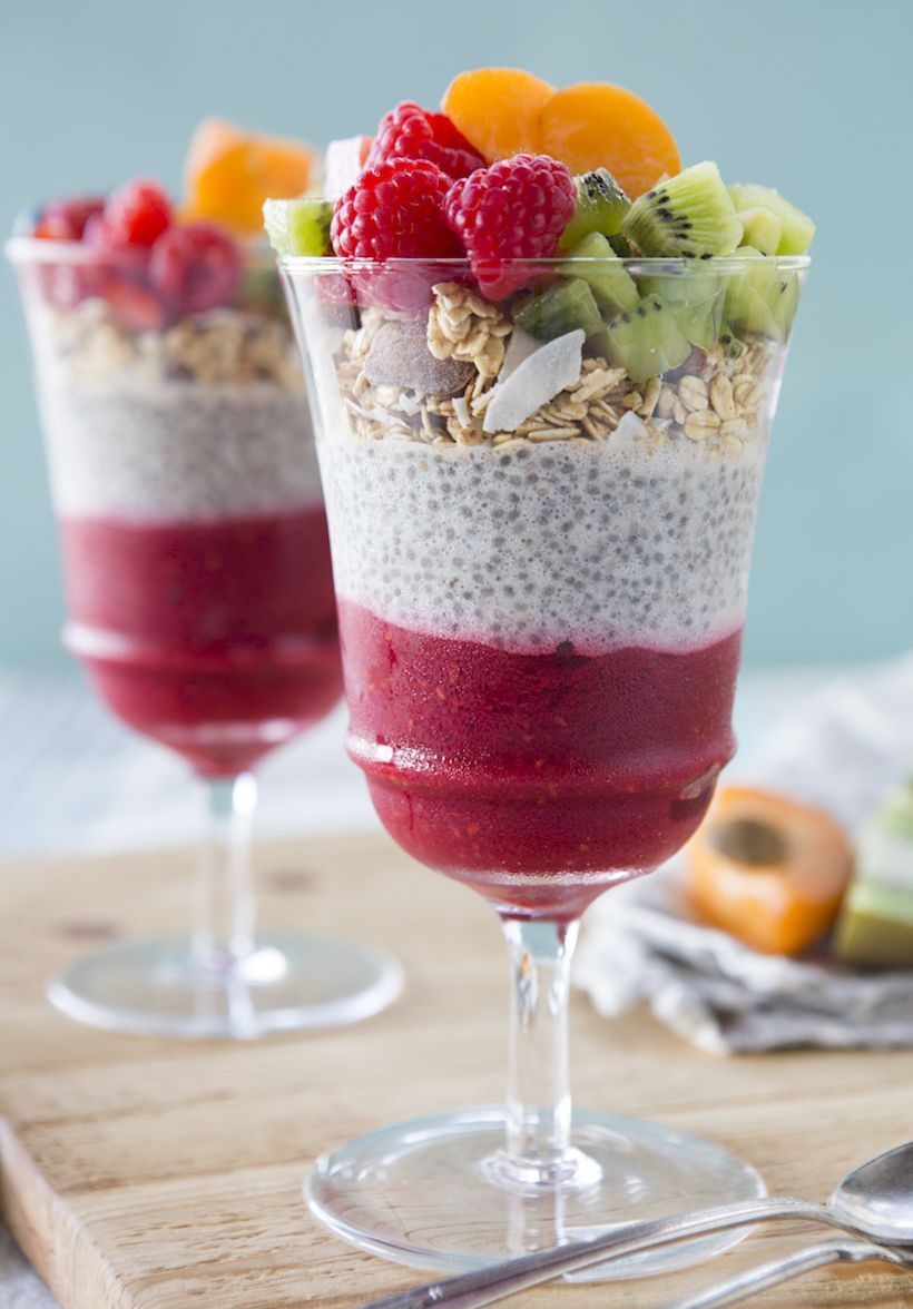 Raspberry & Chia Seed Superfood Parfait by Camille Styles | Vitamix Recipe