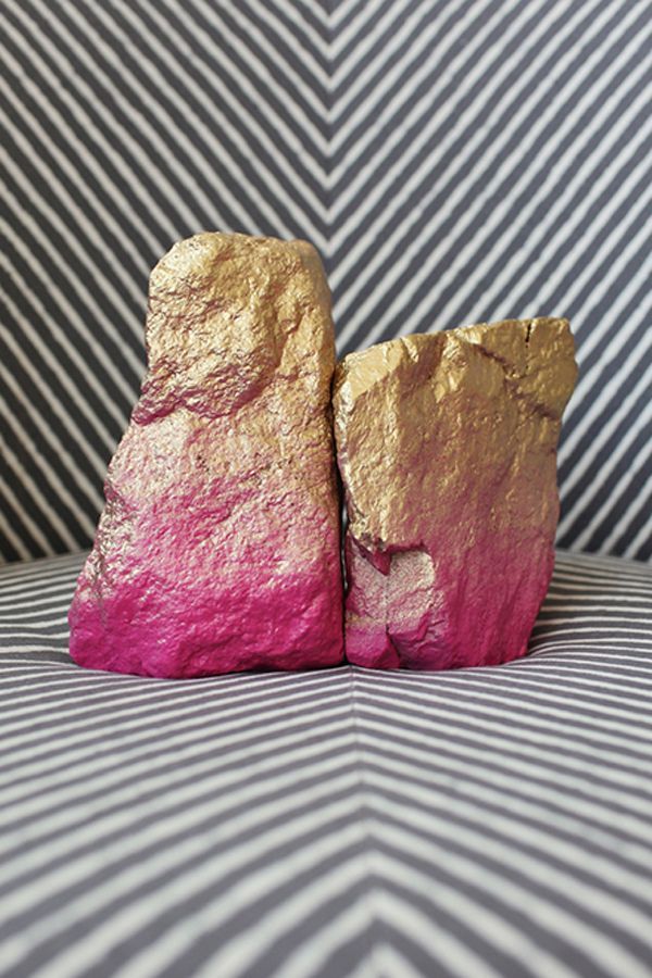 Rock Solid! DIY These So-Simple (And Glam) Bookends #Refinery29