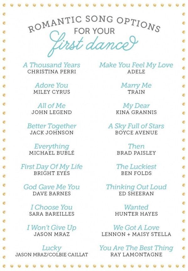 romantic first dance songs