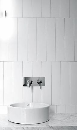 SAMPLE PIC – this is how all shower/tub wall tile should be installed – more modern look regular 4×16, ver