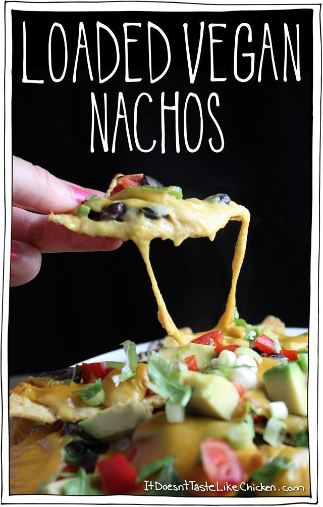 The best damn loaded vegan nachos from here to Timbuktu! Homemade vegan nacho cheese only takes 15 minutes